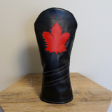 HEADCOVER - RED MAPLE - Genuine Leather Golf Headcover