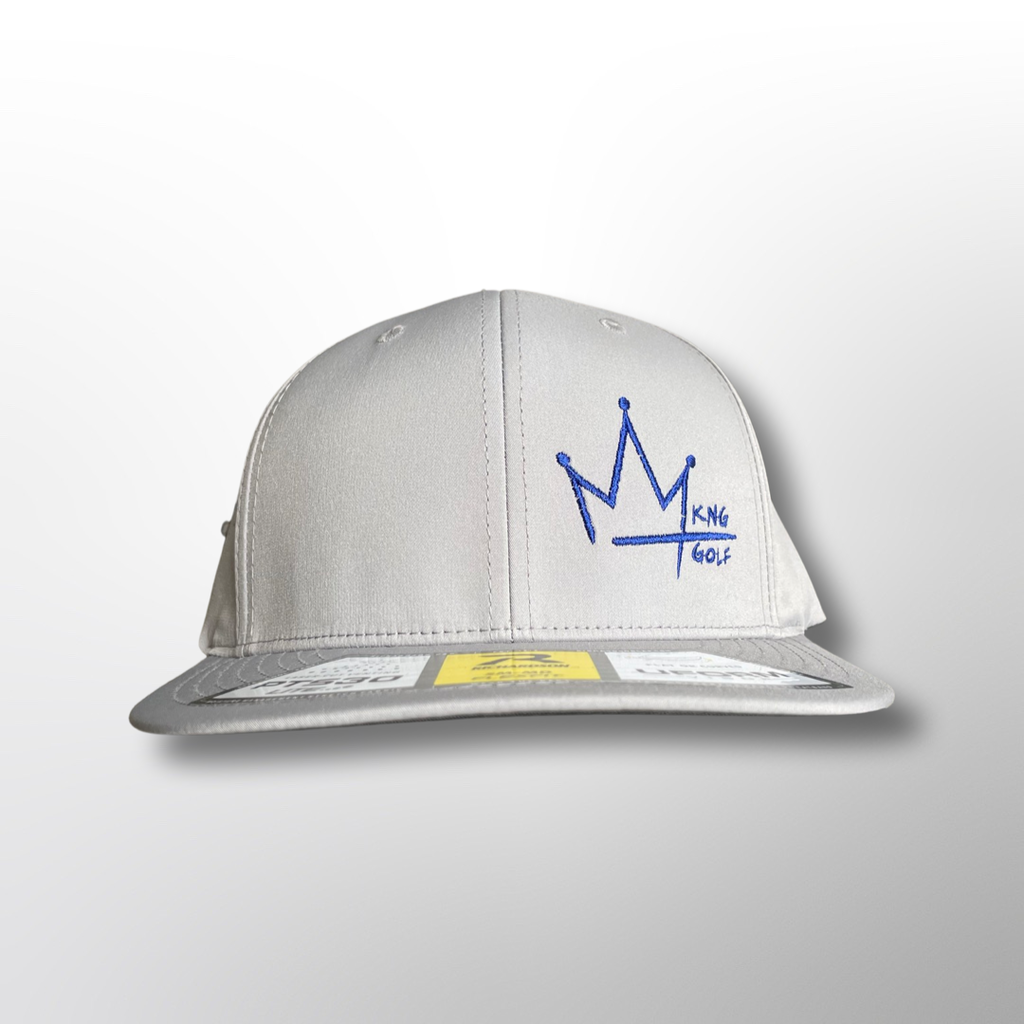 HAT - FlexFit Performance Hat - Grey S/M / Charcoal Center logo