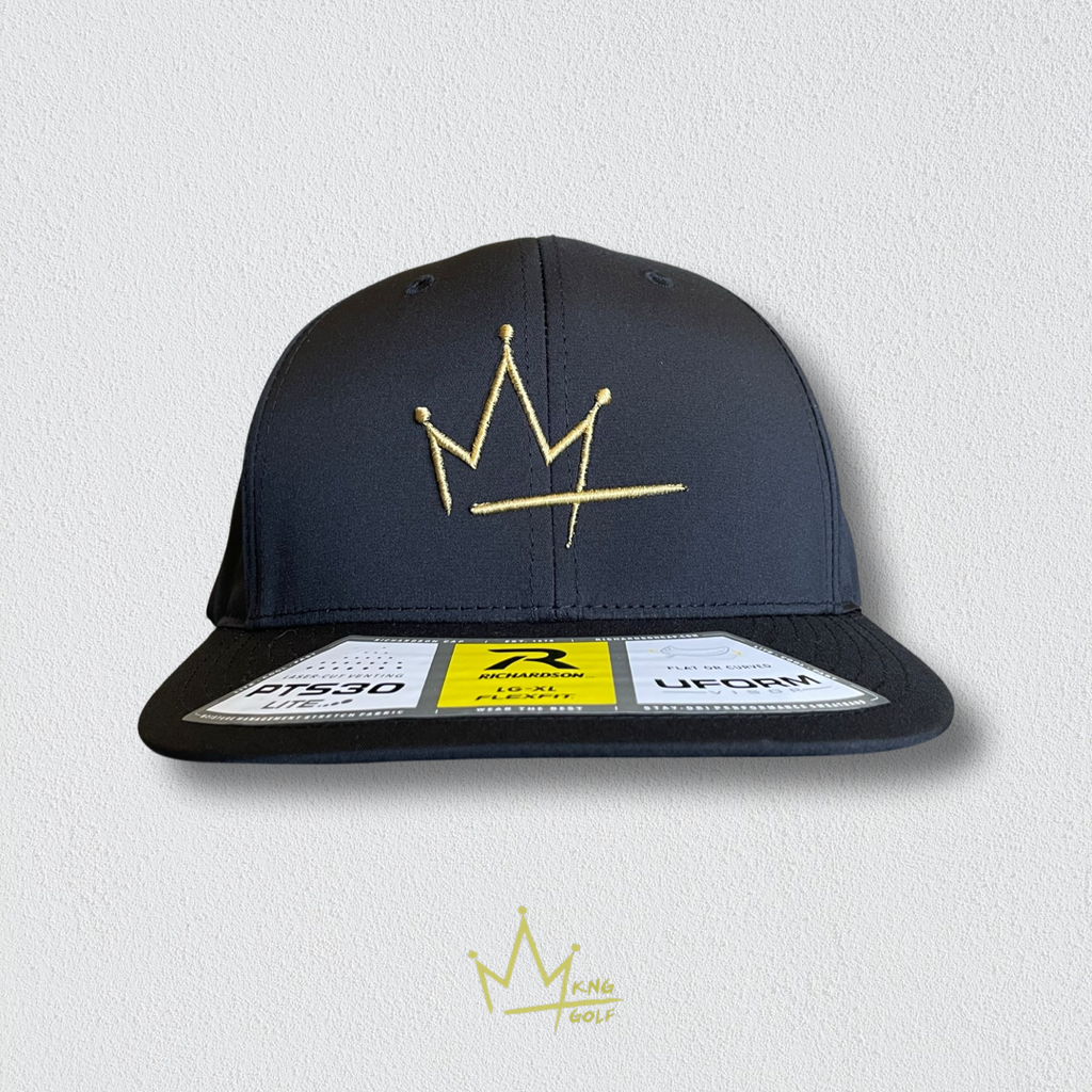 HAT - FlexFit Performance Hat - KNG Crown L/XL / Black w/ Silver Logo
